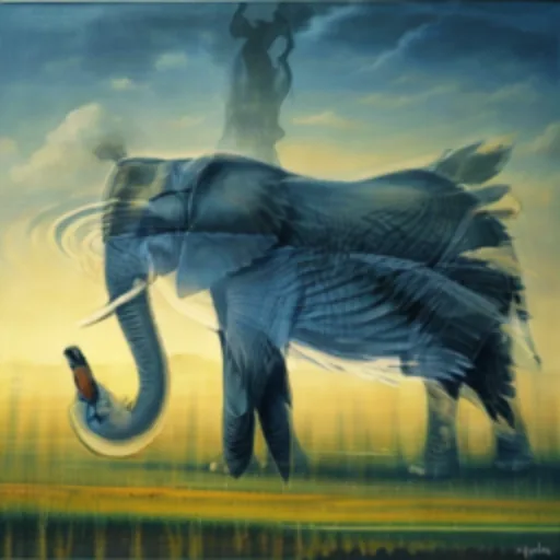 Elephant and swan: Elephant